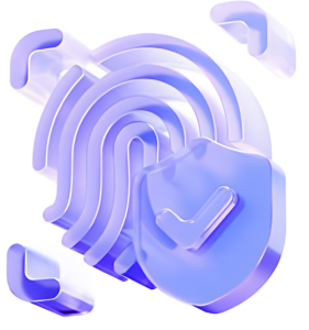 Abstract fingerprint shape representing biometric verification